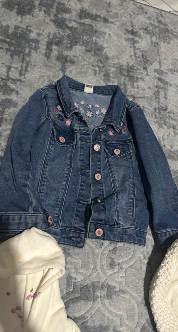 Kız Çocuk Nakışlı Triko Hırka Beyaz - Görsel 4