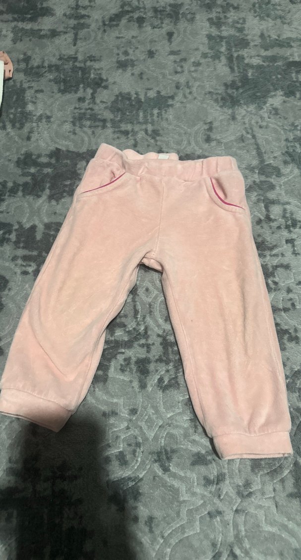 Mor Kız Bol Kesim Keten Pantolon - Görsel 2