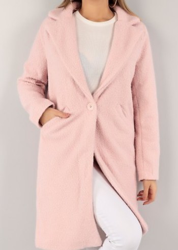 Pembe Midi Kadın Kaban - Görsel 2