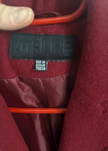 Bordo Süet Düğmeli Kadın Blazer Ceket - Görsel 3