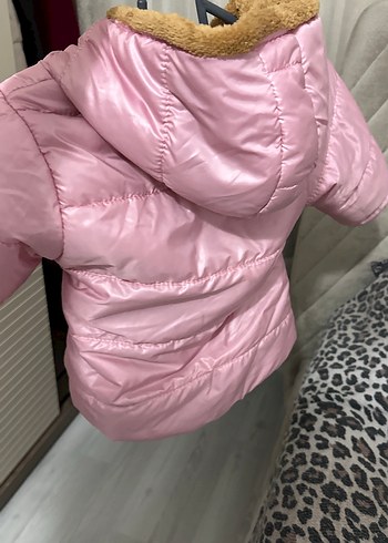 4 Yaş Beden Kürklü, Pembe Kız Çocuk Mont