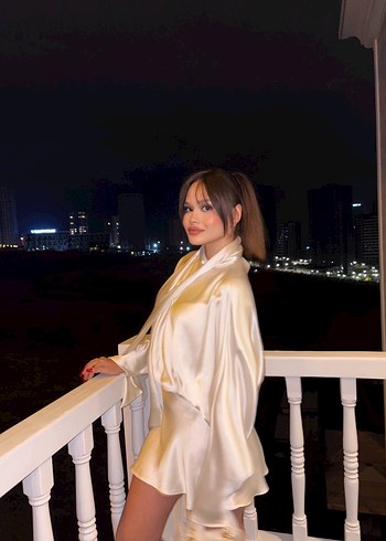 Beyaz saten elbise - Görsel 2