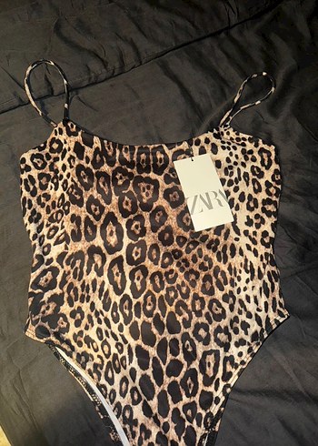 Leopar Desenli Kadın body - Görsel 2