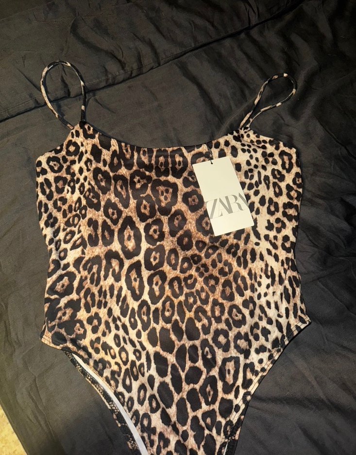 Leopar Desenli Kadın body - Görsel 2