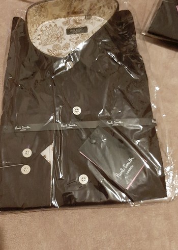 Düğmeli Koyu Kahve Rengi Erkek Gömlek, Uzun Kollu, Paul Smith