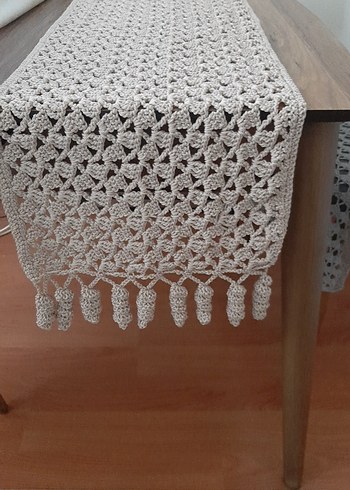 Runner  masa örtüsü , makrome ipden ördüm . - Görsel 4