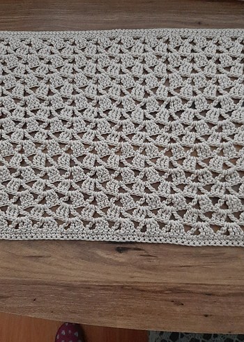 Runner  masa örtüsü , makrome ipden ördüm . - Görsel 3