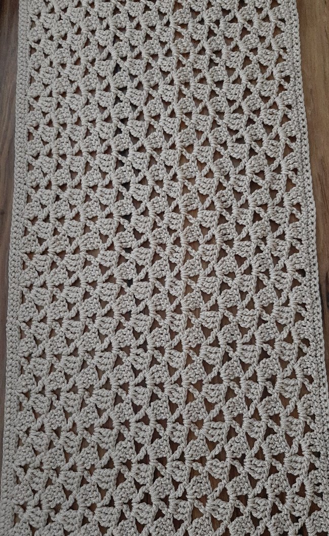 Runner  masa örtüsü , makrome ipden ördüm . - Görsel 2