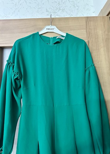 Yeşil Uzun Kollu Salaş Kadın tulum - Görsel 2