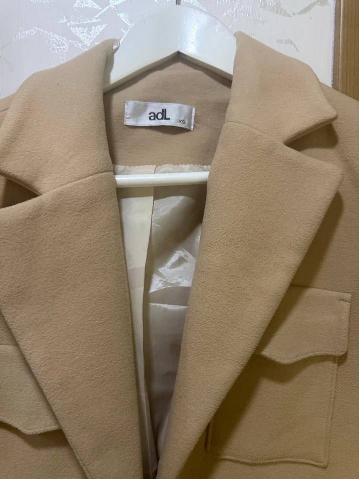 Bej Düğmeli Midi Kadın Kaban - Görsel 3