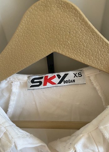 38 Beden beyaz Renk Fırfırlı Beyaz Keten Gömlek