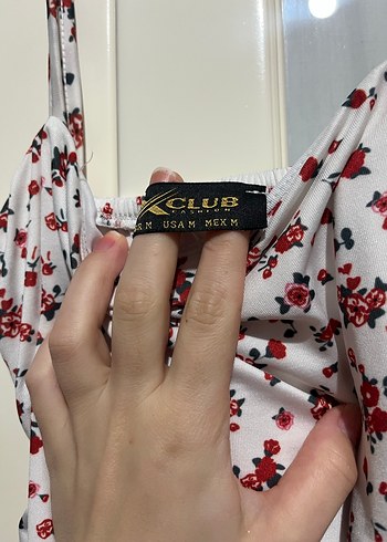 Beyaz Çiçek Desenli Uzun Askılı Elbise - Görsel 6