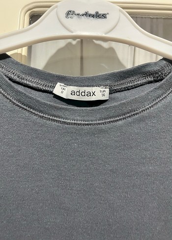 Gri Kısa Kollu Midi Basic Elbise - Görsel 3