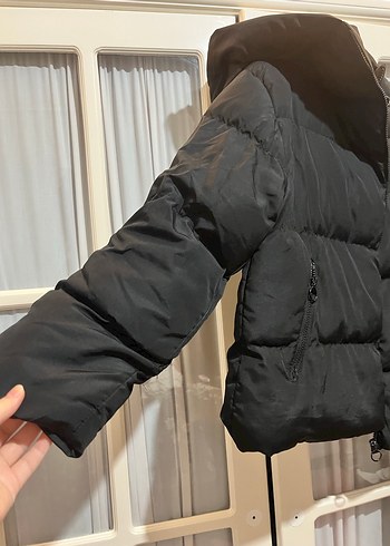 Kadın Siyah mont - Görsel 2