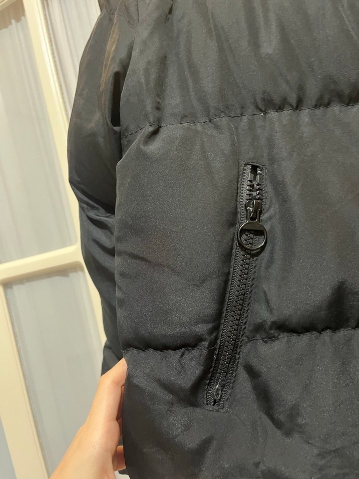 Kadın Siyah mont - Görsel 3