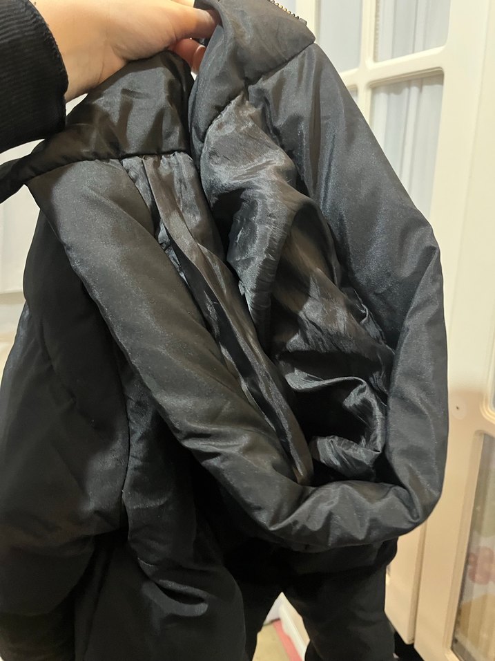 Kadın Siyah mont - Görsel 5