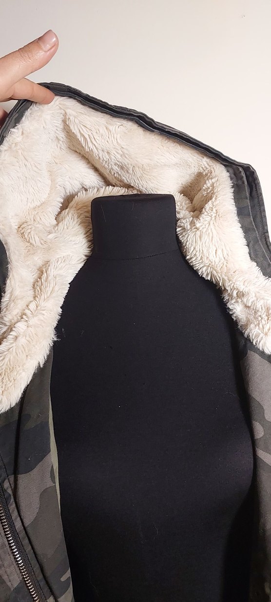 MAVI Haki Kamuflaj Peluşlu Kışlık MONT — görsel 6/12