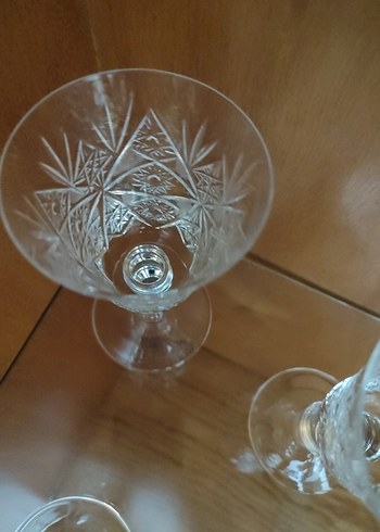 Paşabahçe Beyaz Kristal Desenli Kadehler