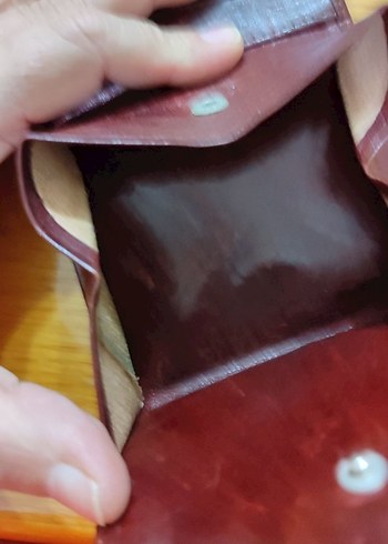 Bordo Parlak Deri Erkek Cüzdan - Görsel 5