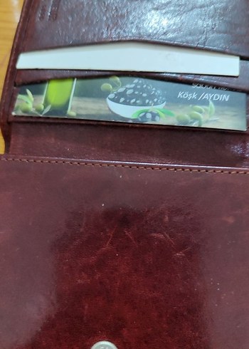Bordo Parlak Deri Erkek Cüzdan - Görsel 7
