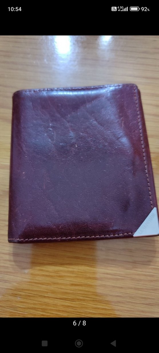 Bordo Parlak Deri Erkek Cüzdan - Görsel 2