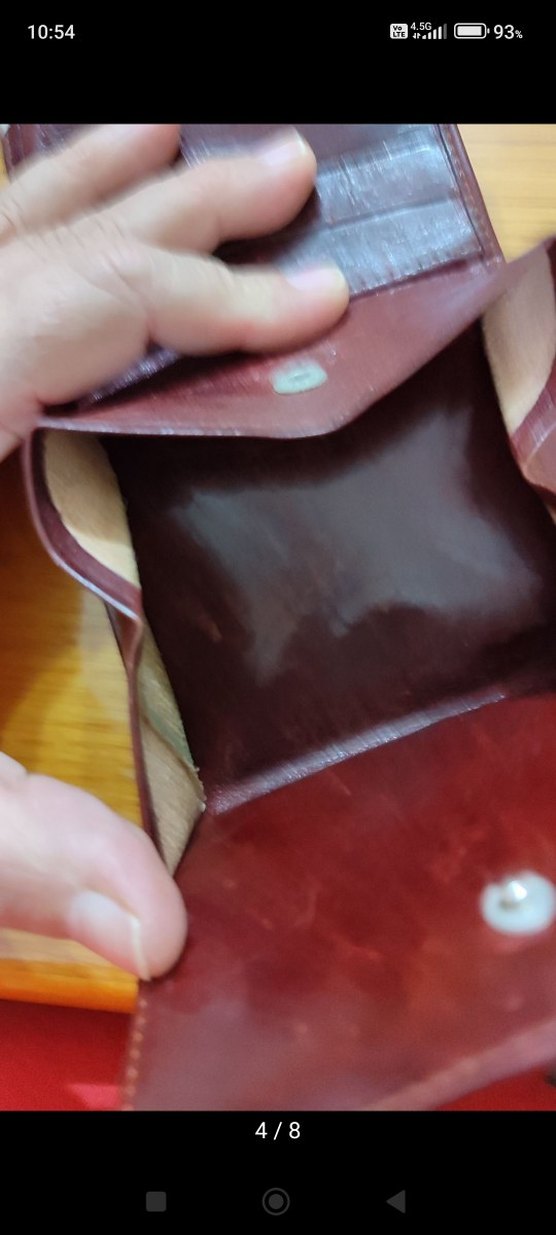 Bordo Parlak Deri Erkek Cüzdan - Görsel 5