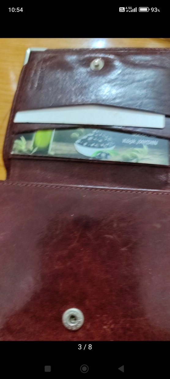 Bordo Parlak Deri Erkek Cüzdan - Görsel 4