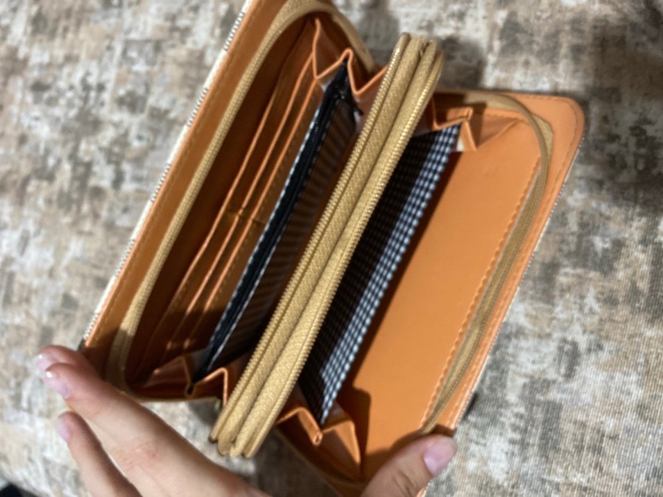 Parisli Modern Klasik Beyaz Kareli Deri Cüzdan - Görsel 4