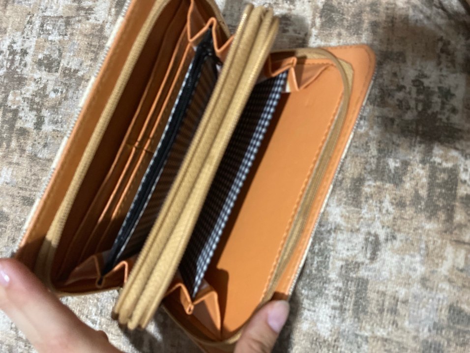 Parisli Modern Klasik Beyaz Kareli Deri Cüzdan - Görsel 3