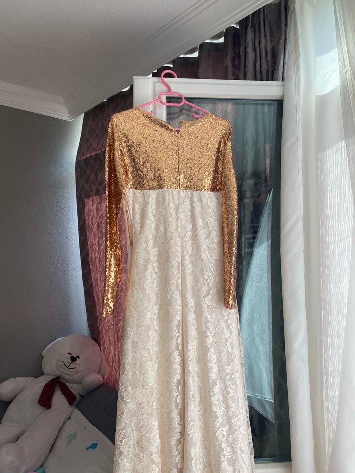 Dantel Detaylı Uzun Abiye Elbise - Görsel 3