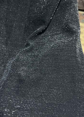 Kadın Siyah Uzun Salaş Dökümlü pijama - Görsel 2