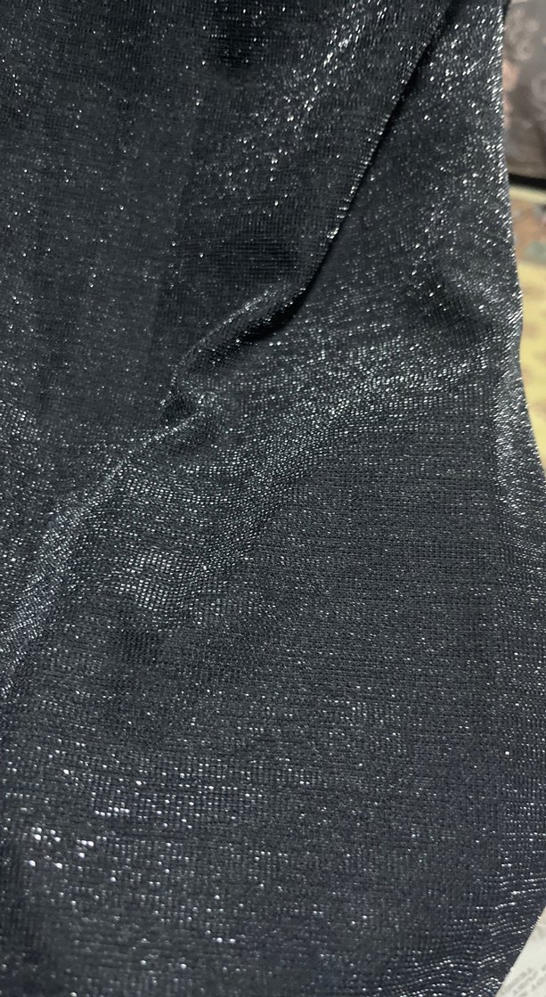 Kadın Siyah Uzun Salaş Dökümlü pijama - Görsel 2