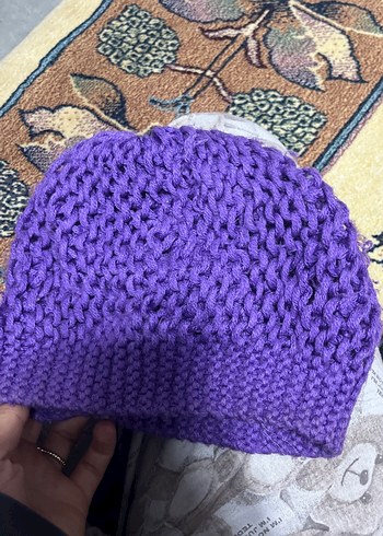 Mor Örgü Kadın Bere - Görsel 2