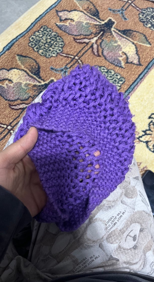 Mor Örgü Kadın Bere - Görsel 3