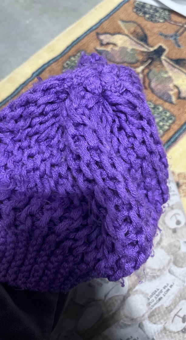 Mor Örgü Kadın Bere - Görsel 4