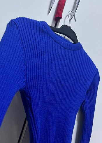 Mavi Triko Kadın Mini Kazak - Görsel 4