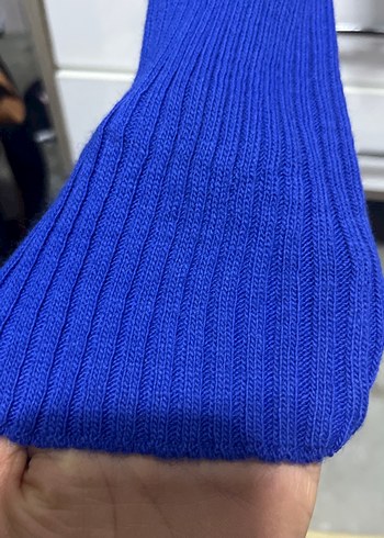 Mavi Triko Kadın Mini Kazak - Görsel 3