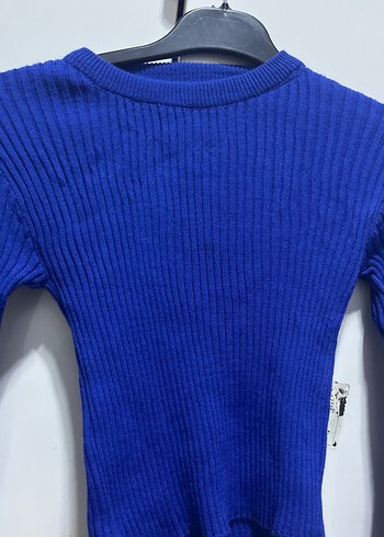 Mavi Triko Kadın Mini Kazak - Görsel 2