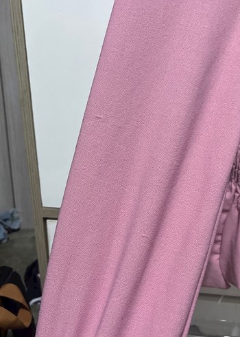 Pudra Renk Straplez Uzun Kollu Bluz - Görsel 2