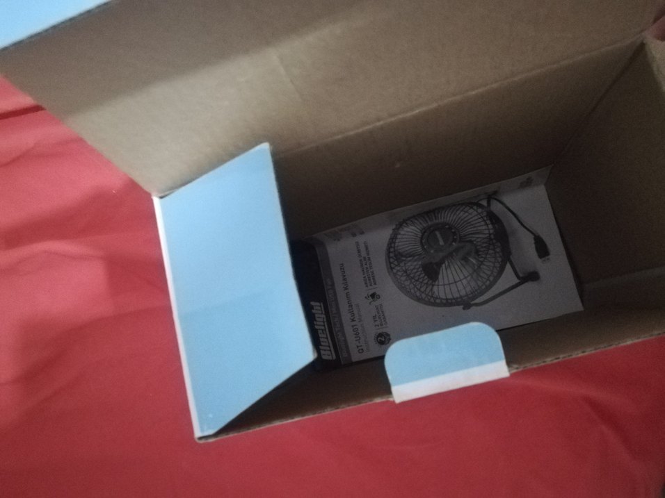 Masaüstü Metal Kafesli Mavi Fan - Görsel 2