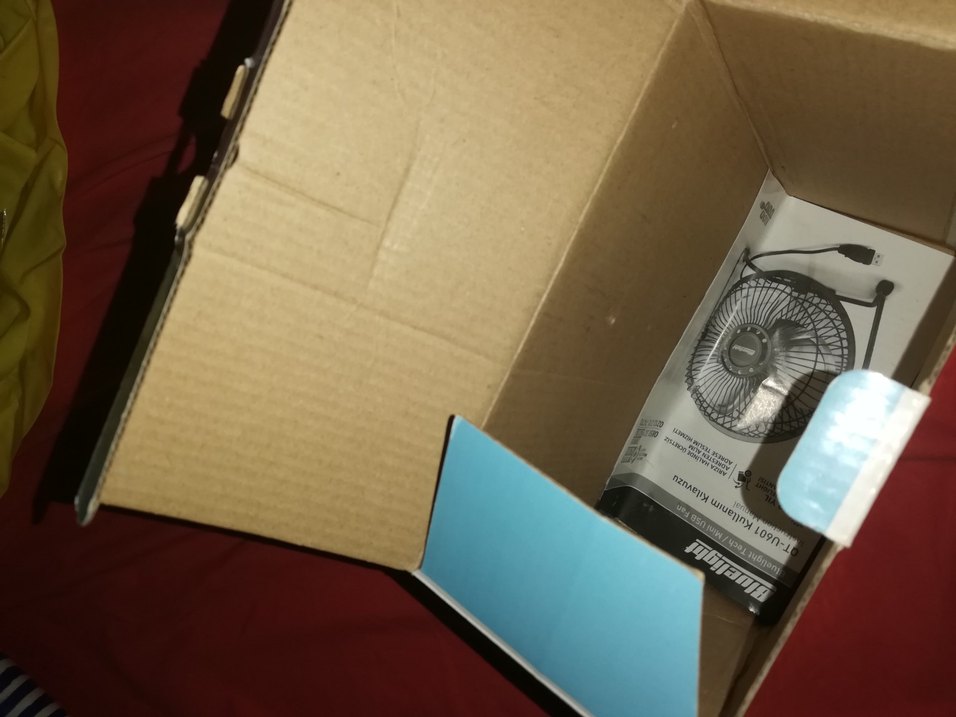 Masaüstü Metal Kafesli Mavi Fan - Görsel 3