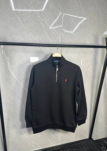 Polo Ralph Lauren Siyah Yarım Fermuarlı Erkek Sweatshirt