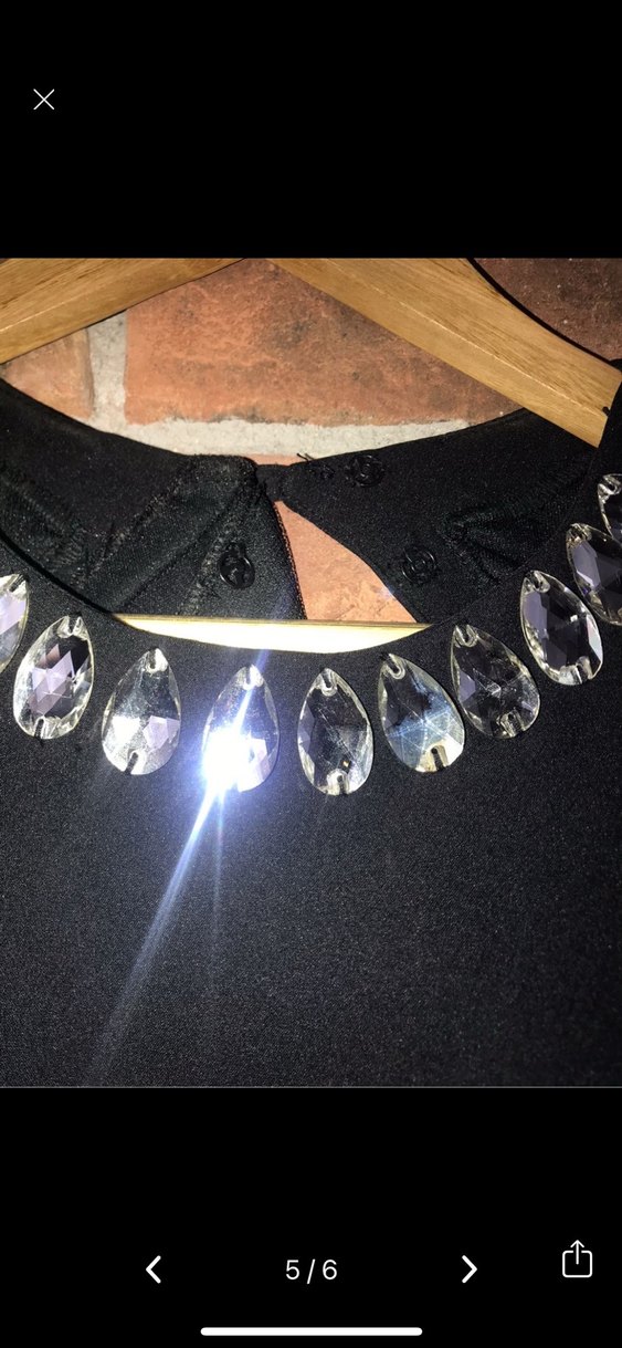 Boncuk İşlemeli Siyah Uzun Abiye Elbise - Görsel 3