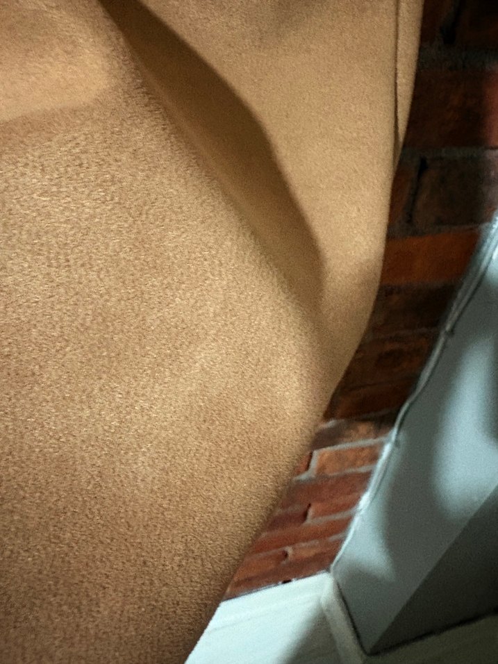 Kürk Detaylı Bej Süet Uzun Kadın Kaban - Görsel 2