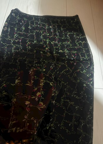 Şeffaf Desenli Siyah Uzun Gotik Etek - Görsel 3