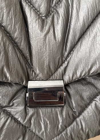 Zara Gri Kemer Detaylı Kadın Çanta