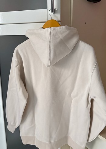 Kadın Beyaz Kapüşonlu Sweatshirt California Baskılı - Görsel 3