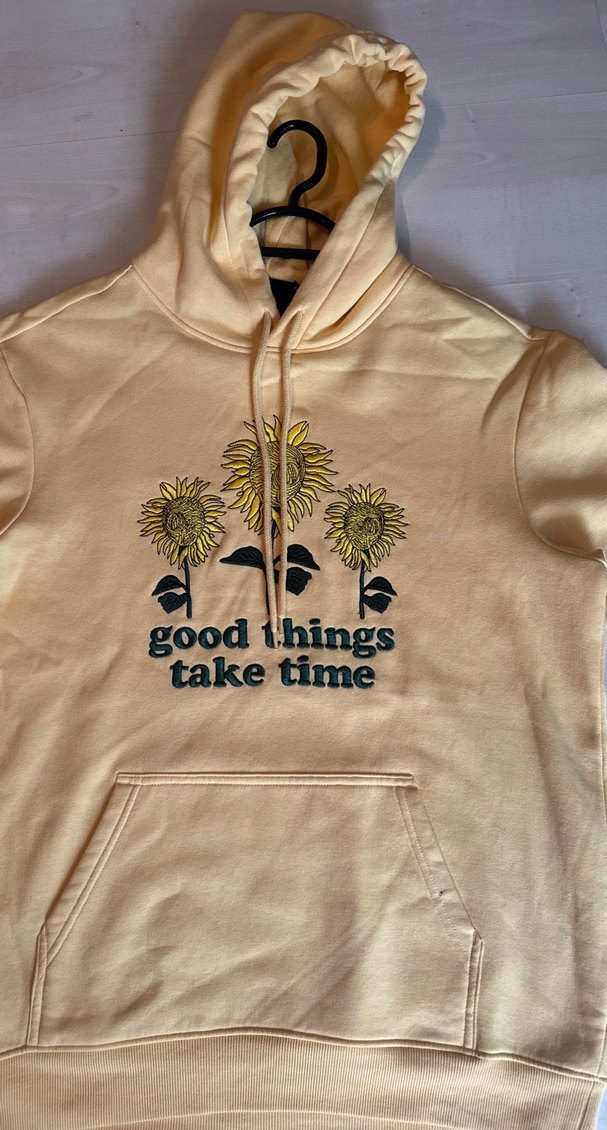 Sarı Kapüşonlu Sweatshirt - Görsel 5