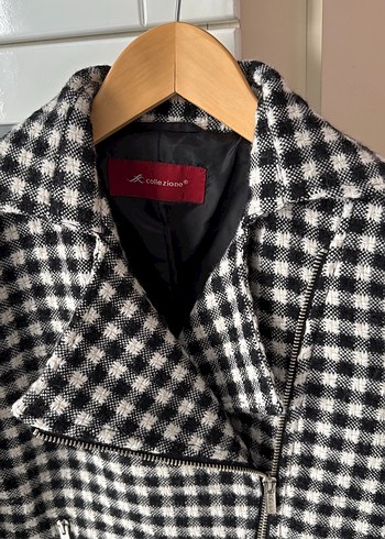 Gri Ekose Desenli Kaşe Kumaş  Mini Pileli  Etek ceket takım - Görsel 4