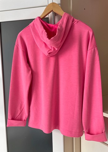 Pembe Kapüşonlu Kadın Sweatshirt - Görsel 2